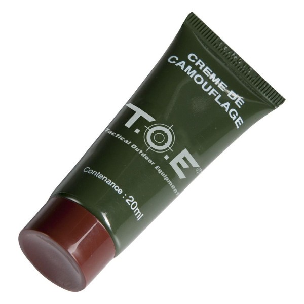 Tube de crème de camouflage marron 