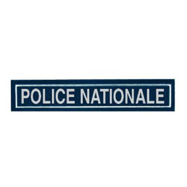 Barrette plastifiée rétro-réfléchissante POLICE NATIONALE 