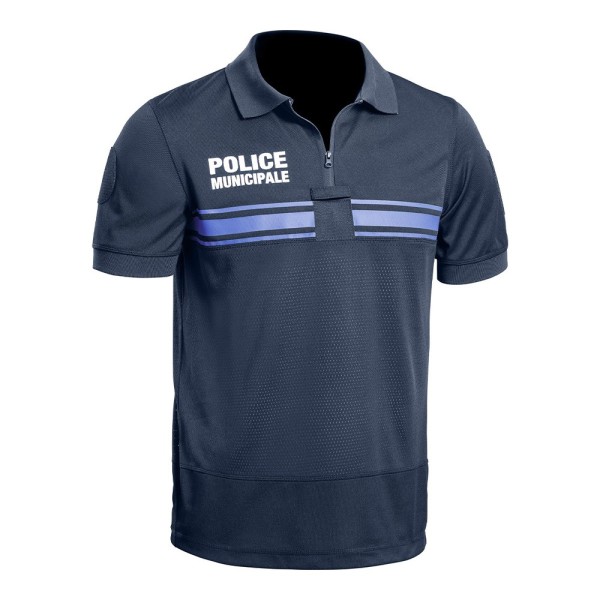Polo GPB Police Municipale P.M. ONE bleu 