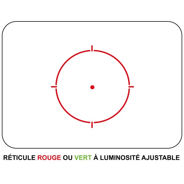 Red dot type 551 rouge et vert 