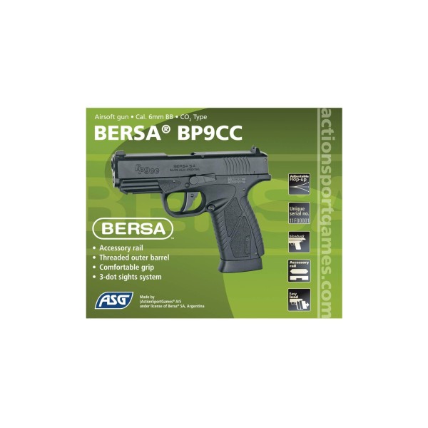 Réplique pistolet Bersa BP9CC GBB c02 