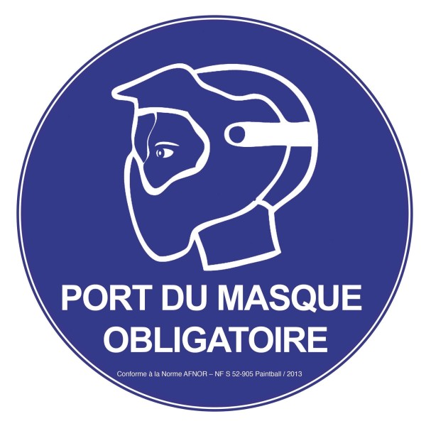 Panneau NF port du masque 