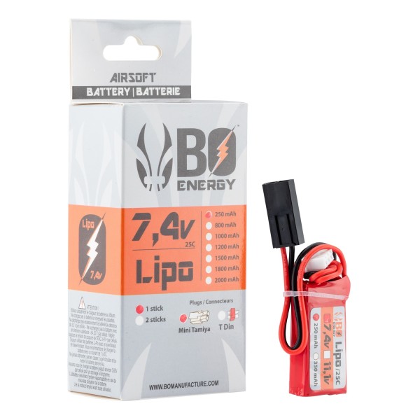 HPA batterie Lipo 2S 7.4V 250mAh 25C 