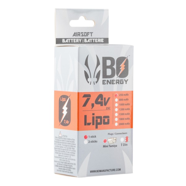 HPA batterie Lipo 2S 7.4V 250mAh 25C 