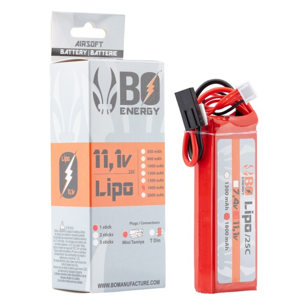 1 stick batterie Lipo 3S 11.1V 1800mAh 25C 