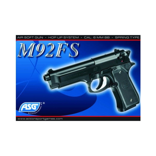 Réplique M92 fs Noir ressort hop-up fixe modèle lourd 0,5j 