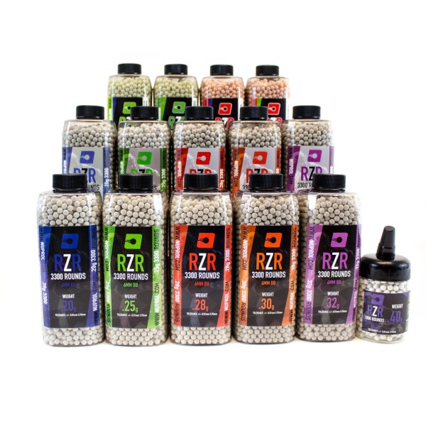 Billes Airsoft 6mm RZR 0.20g bouteille 3300 bbs 