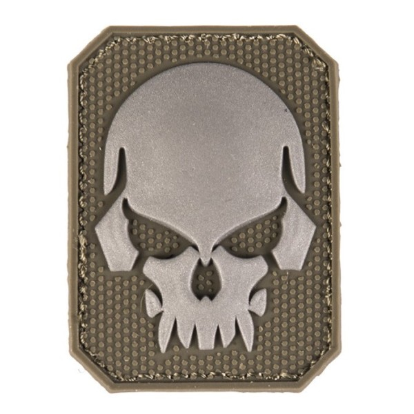 Patch PVC Tête de mort OD Green 6 x 4.5cm 