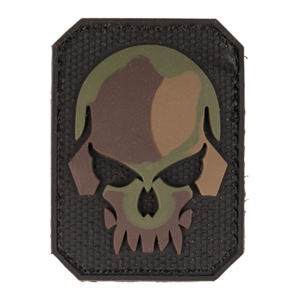 Patch PVC Tête de mort Camo 6 x 4.5cm 