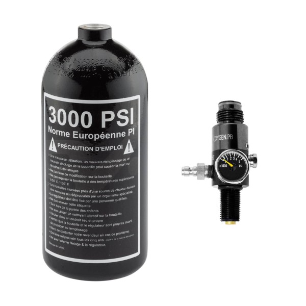 Pack bouteille alu 0,8L + preset 3000 PSI 