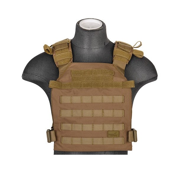 Gilet léger Plate carrier Coyotte Brown 1000D Lancer Tactical 