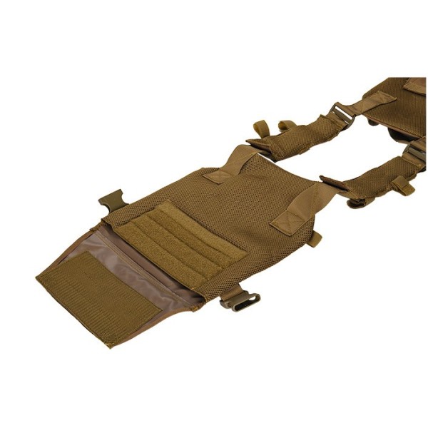 Gilet léger Plate carrier Coyotte Brown 1000D Lancer Tactical 