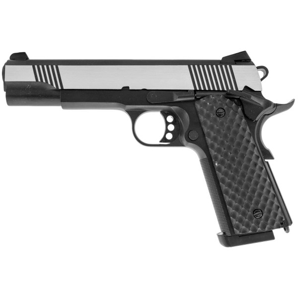 Réplique GBB 1911 MEU Raven full metal gaz Silver 1,0J 