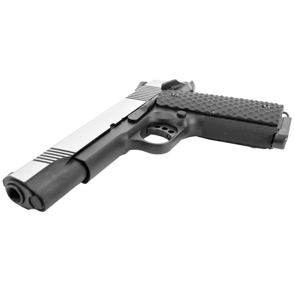 Réplique GBB 1911 MEU Raven full metal gaz Silver 1,0J 