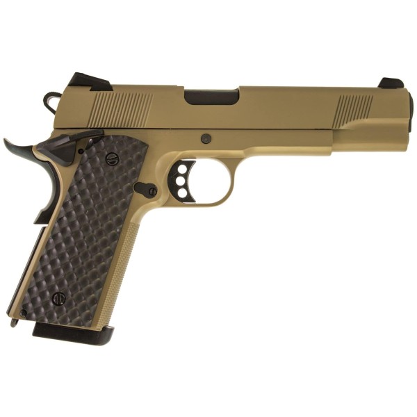 Réplique GBB 1911 MEU Raven full metal gaz tan 1,0 J 