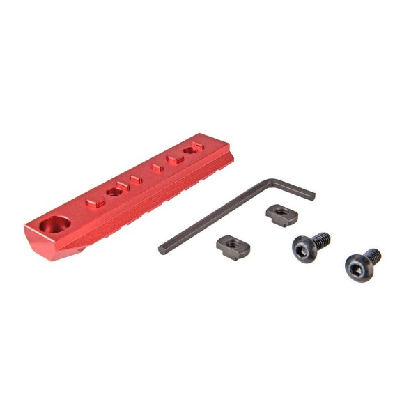 Rail Keymod 7 slots avec attache sangle QD Rouge 