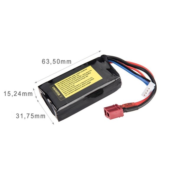 Batterie Lipo PEQ 11,1V 1200mAH 15C T-DEAN 