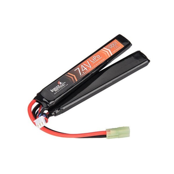 Batterie Lipo 7,4V 2000mAh 15C double stick 