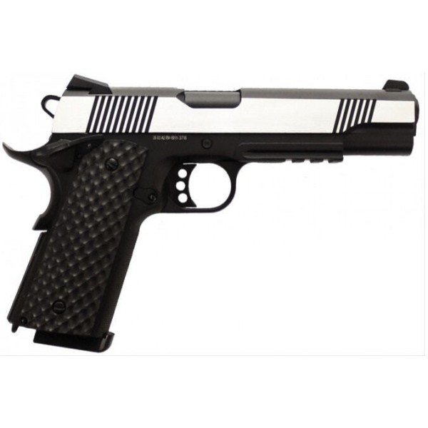 Réplique GBB 1911 MEU Rail Raven full metal gaz noir silver 1,0J 