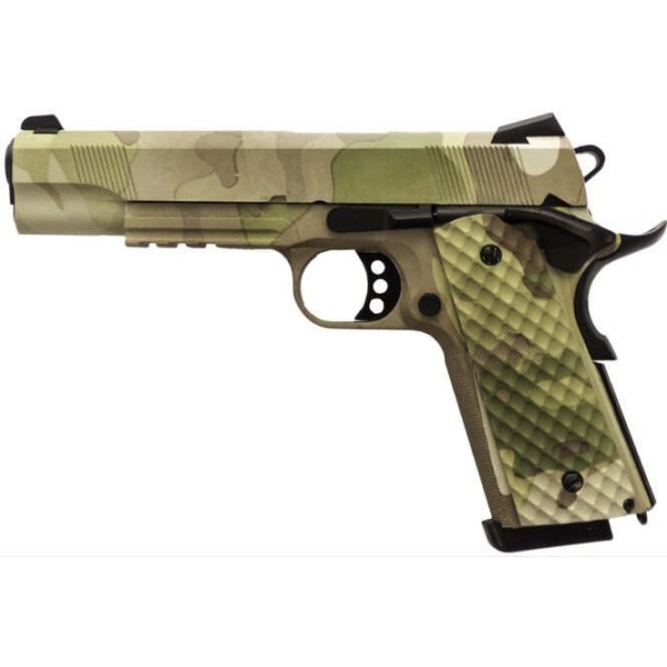 Réplique GBB 1911 MEU Rail Raven full metal gaz Camo 1,0J 