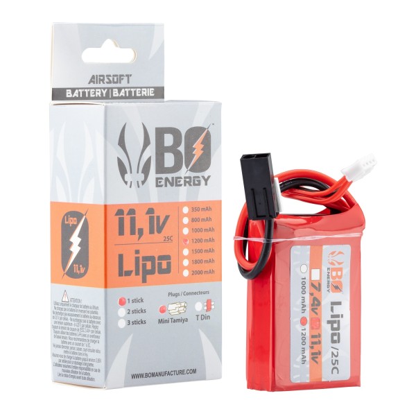 1 stick batterie Lipo 3S 11.1V 1200mAh 25C 