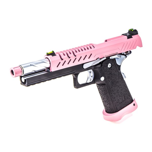 Réplique GBB gaz Hi-Capa 5.1 Noir / Rose 1,0J 