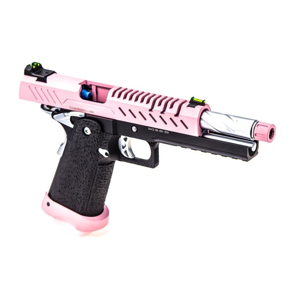 Réplique GBB gaz Hi-Capa 5.1 Noir / Rose 1,0J 