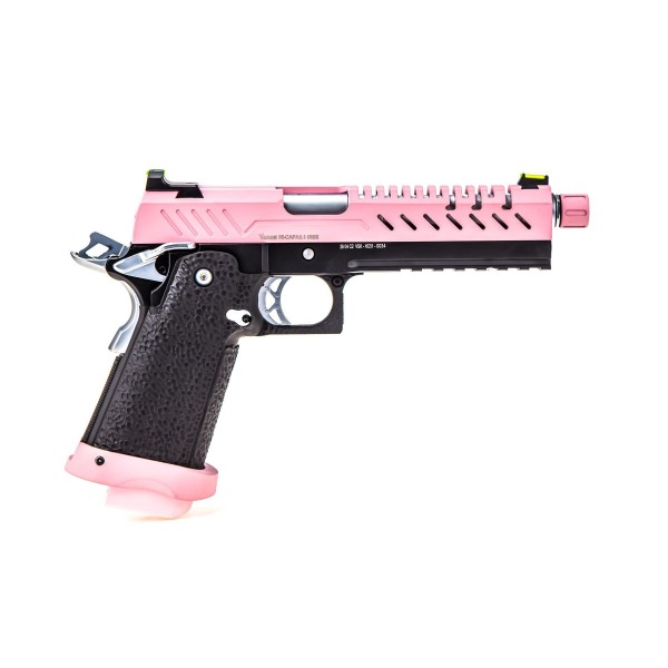 Réplique GBB gaz Hi-Capa 5.1 Noir / Rose 1,0J 