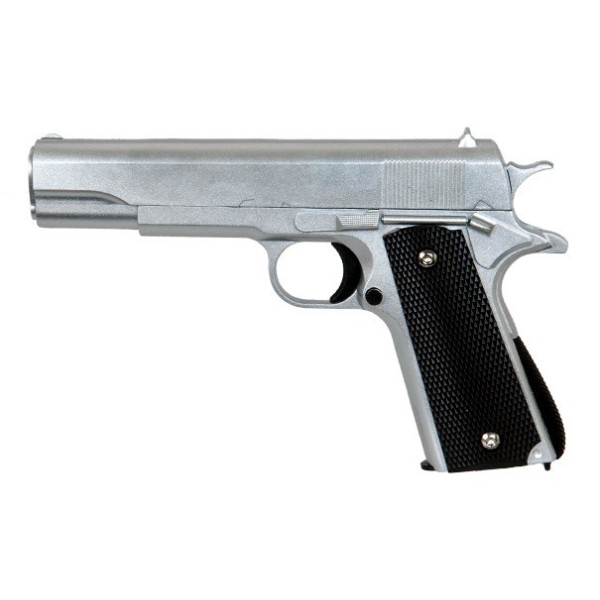 Réplique pistolet à ressort Galaxy G13S Silver full metal 0,5J 