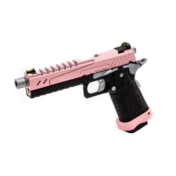 Réplique GBB gaz Hi-Capa 5.1 SPLIT Pink / Noir / Chrome 1,0J 