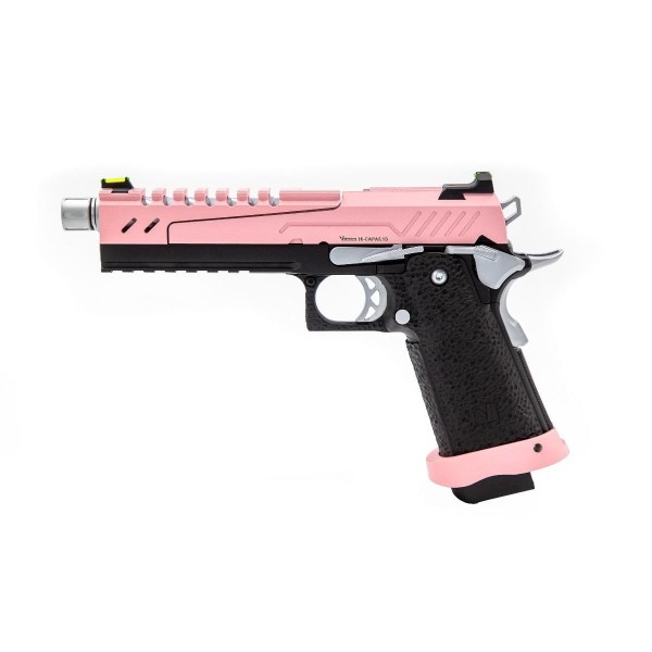 Réplique GBB gaz Hi-Capa 5.1 SPLIT Pink / Noir / Chrome 1,0J 