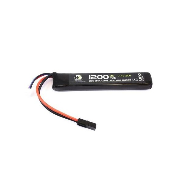 Batterie LiPo 7,4 v / 1200 mah 20c 1 stick 