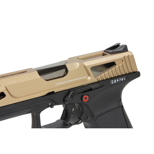 Réplique GBB pistolet GTP9 gaz 0,9J MS DST Gold 