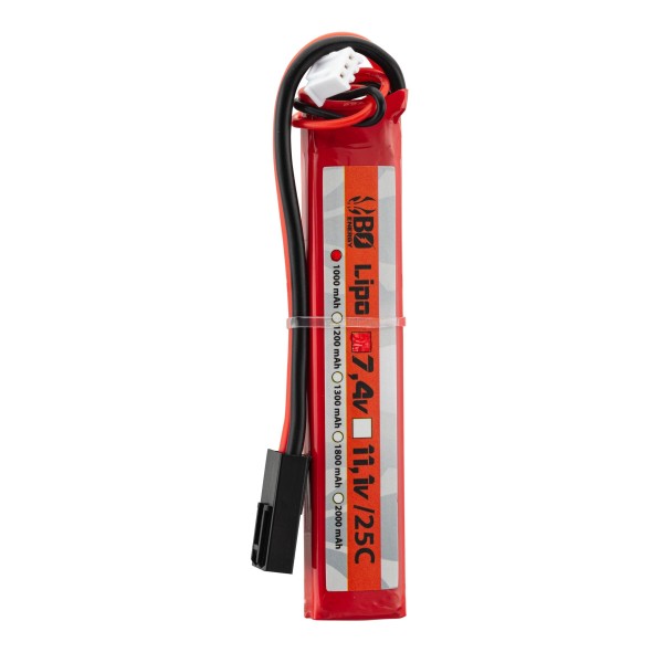 1 stick batterie Lipo 2S 7.4V 1000mAh 25C 