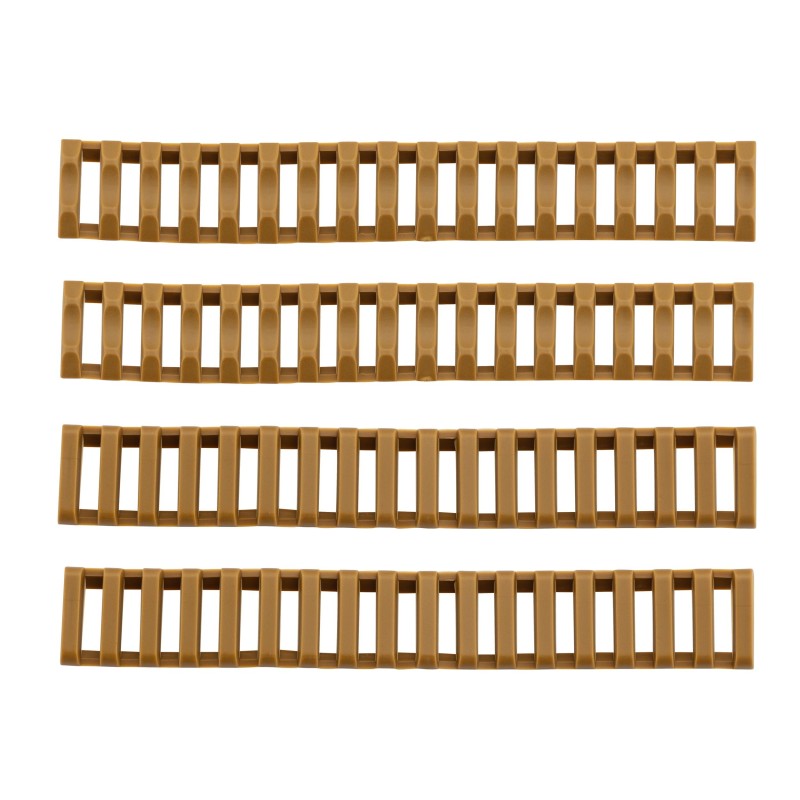 Lot de 4 cache rail Picatinny tan souples Lot de 4 cache rail Picatinny tan souples