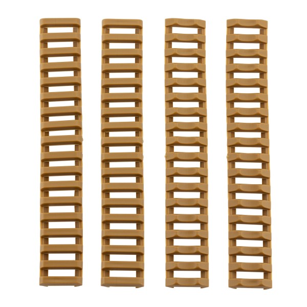 Lot de 4 cache rail Picatinny tan souples 