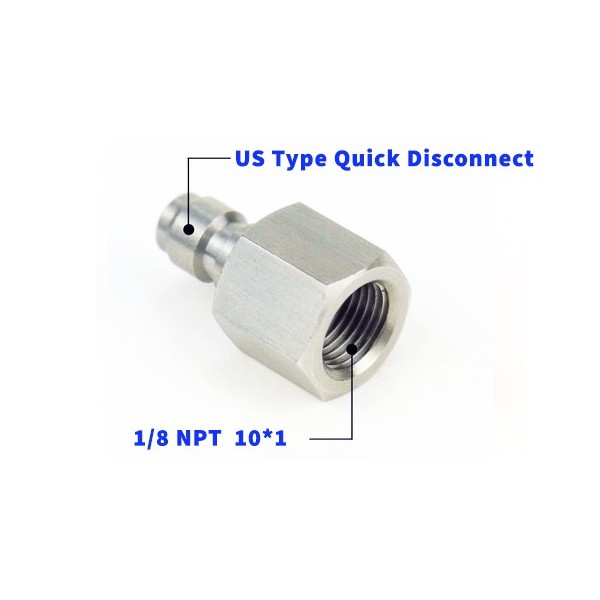 Adaptateur HPA / PCP  1/8 NPT avec connecteur type US 