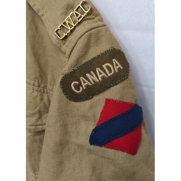 Veste saharienne canadian woman army corps ww2