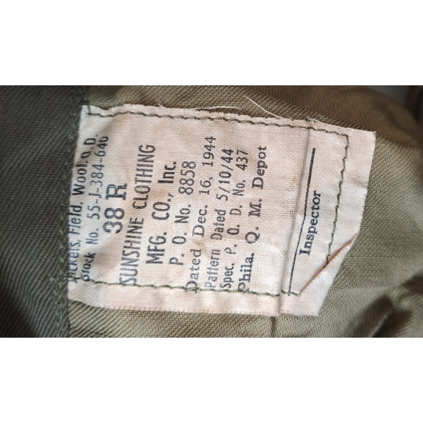 Blouson us army model 44 ike ww2 + photos