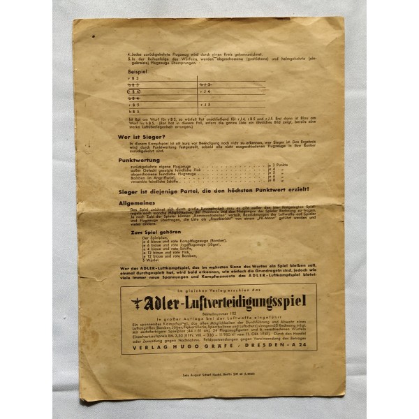 Jeux de stratégie aérienne lw daté 1941