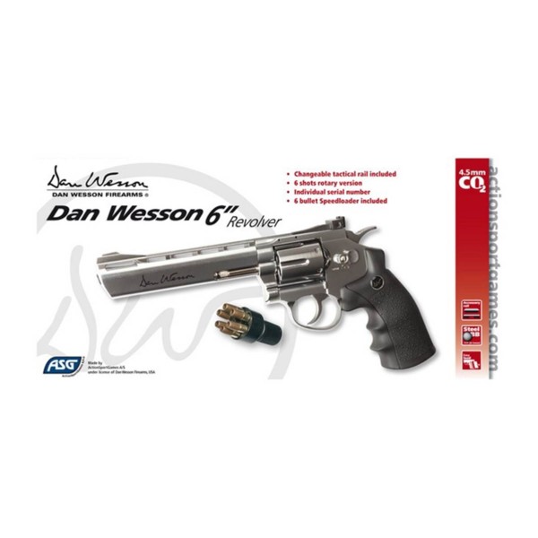 Dan Wesson 6 Chrome 4.5mm BB Co2 3J 