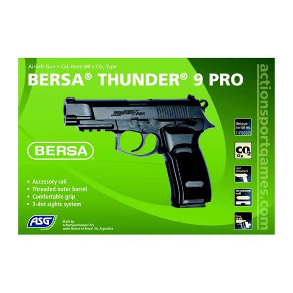 Bersa Thunder 9 Pro CO2 Fixe 1.8J 