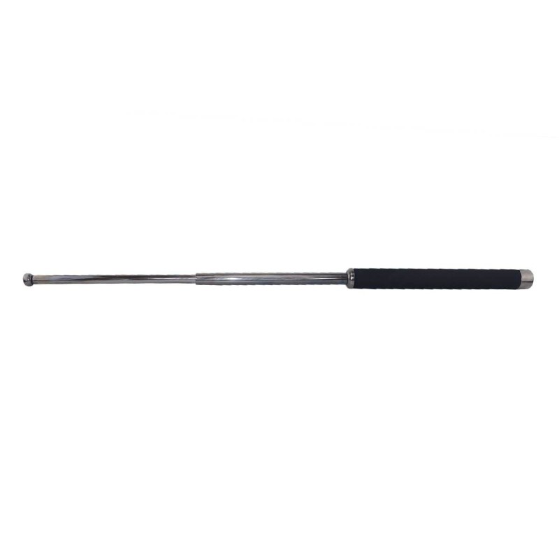 Matraque Téléscopique Acier Grip Mousse 26 pouces Noir chrome Matraque Téléscopique Acier Grip Mousse 26 pouces Noir chrome