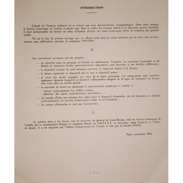 Campagne de france 1939/1940 cartes de situations journalière