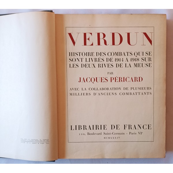 Livre verdun 1916 par jacques pericard 14/18