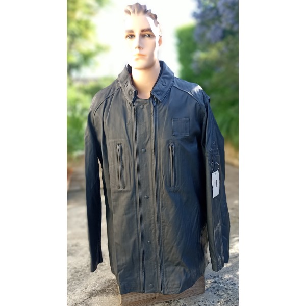 Blouson trois quart en cuir model police italienne