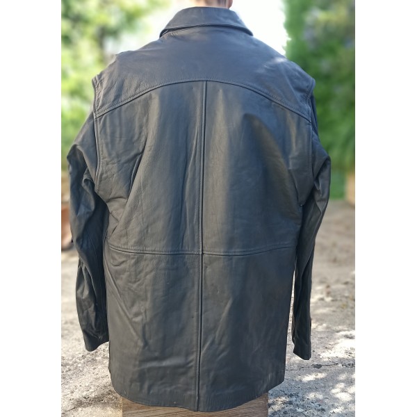 Blouson trois quart en cuir model police italienne