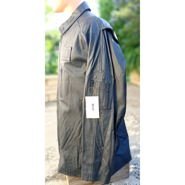 Blouson trois quart en cuir model police italienne