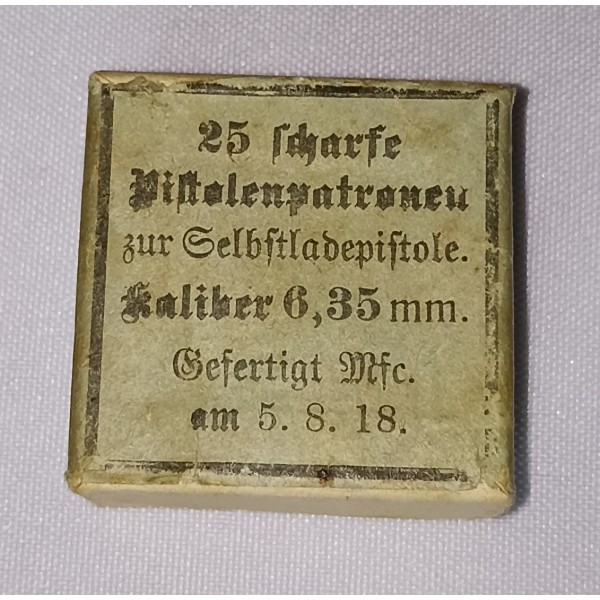 Boite vide 6.35mm allemand 14/18 ww1