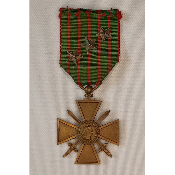 Médaille croix de guerre 1914/1915 trois citations